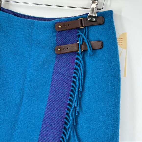 Vintage Ralph Ralph Lauren Wool Blanket Wrap Mini Skirt - Picture 4 of 5